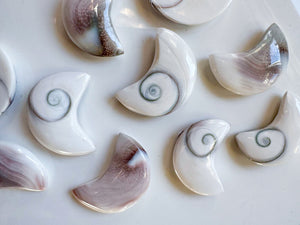 Operculum Shell Mini Moon Carving