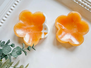 Orange Calcite Dishes
