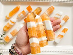 Orange Calcite Point