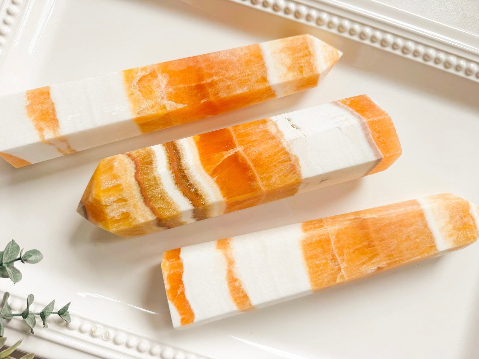 Orange Calcite Point || Large