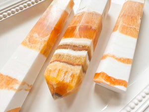 Orange Calcite Point || Large