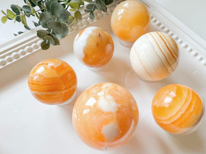 Orange Calcite Sphere