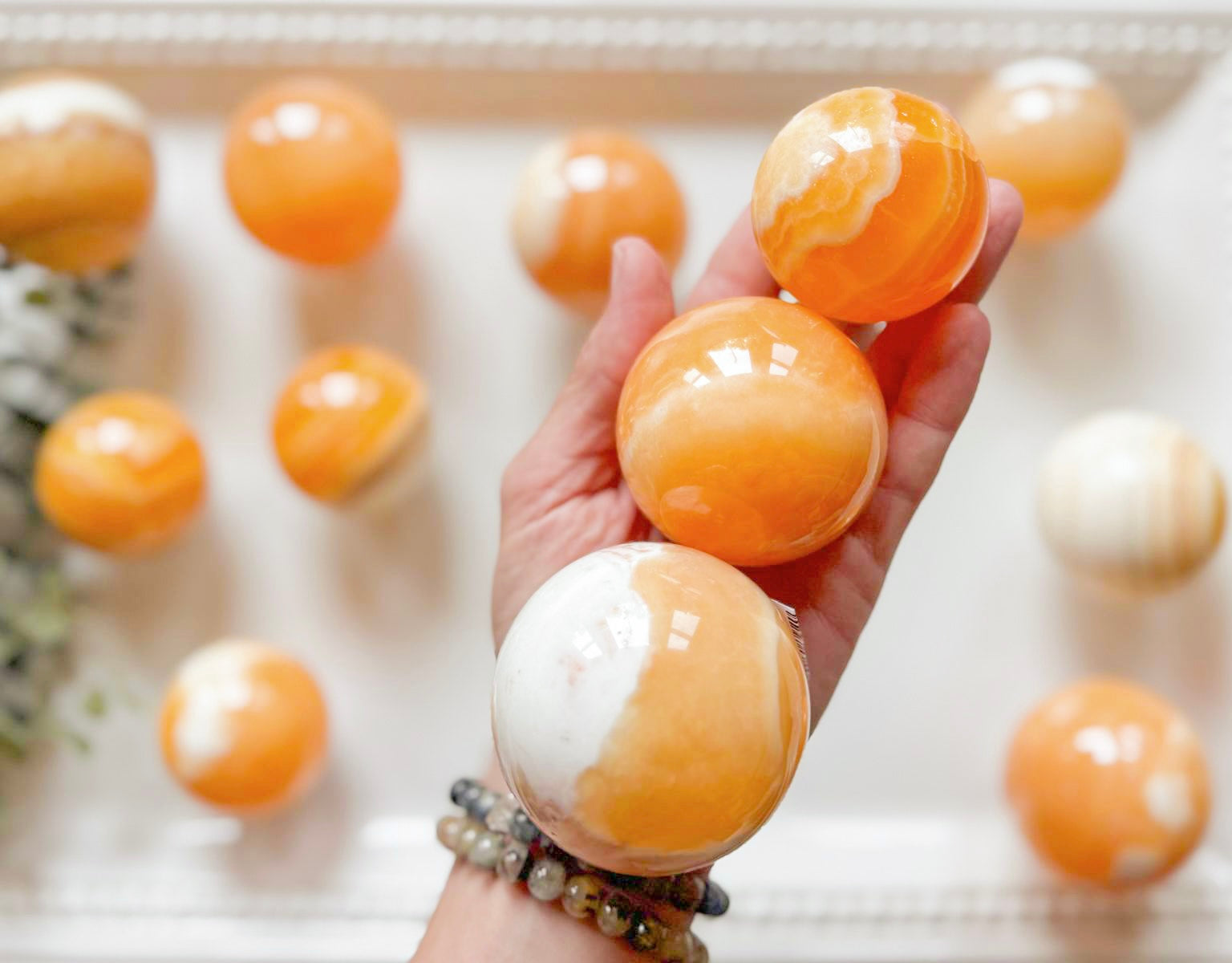 Orange Calcite Sphere
