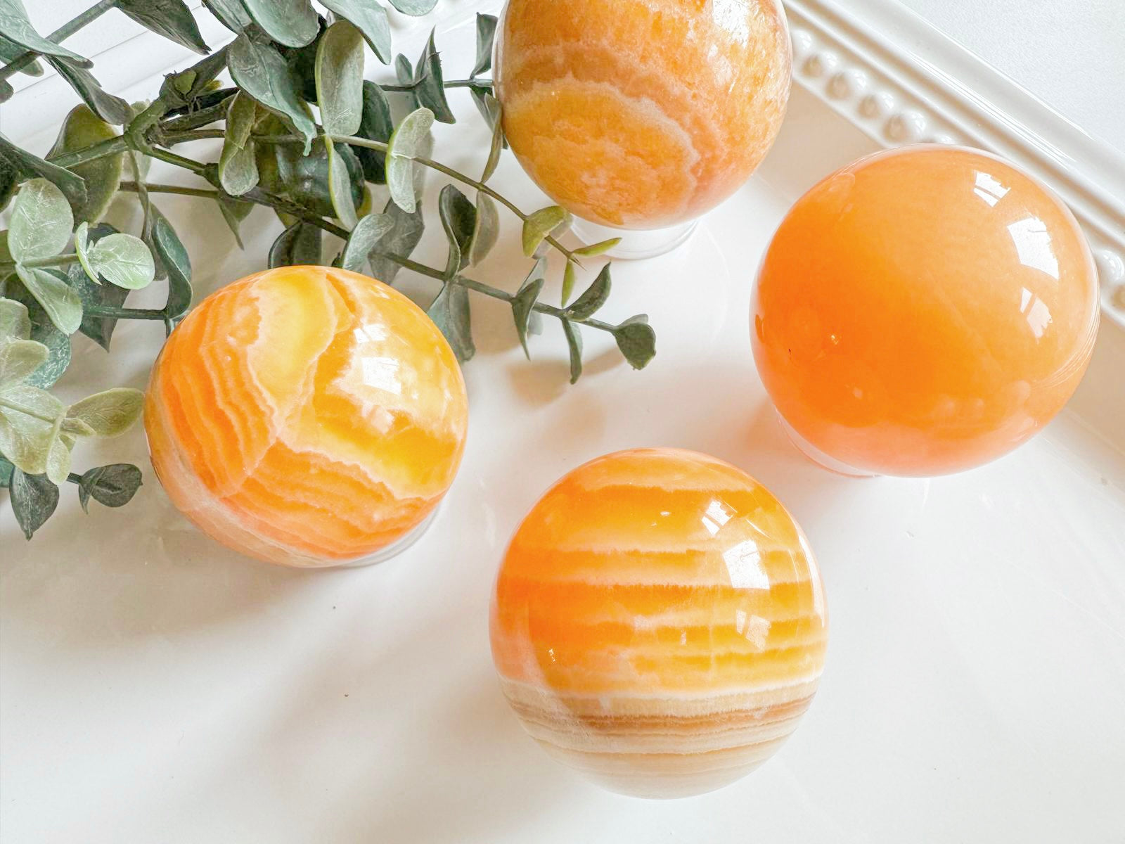 Orange Calcite Sphere