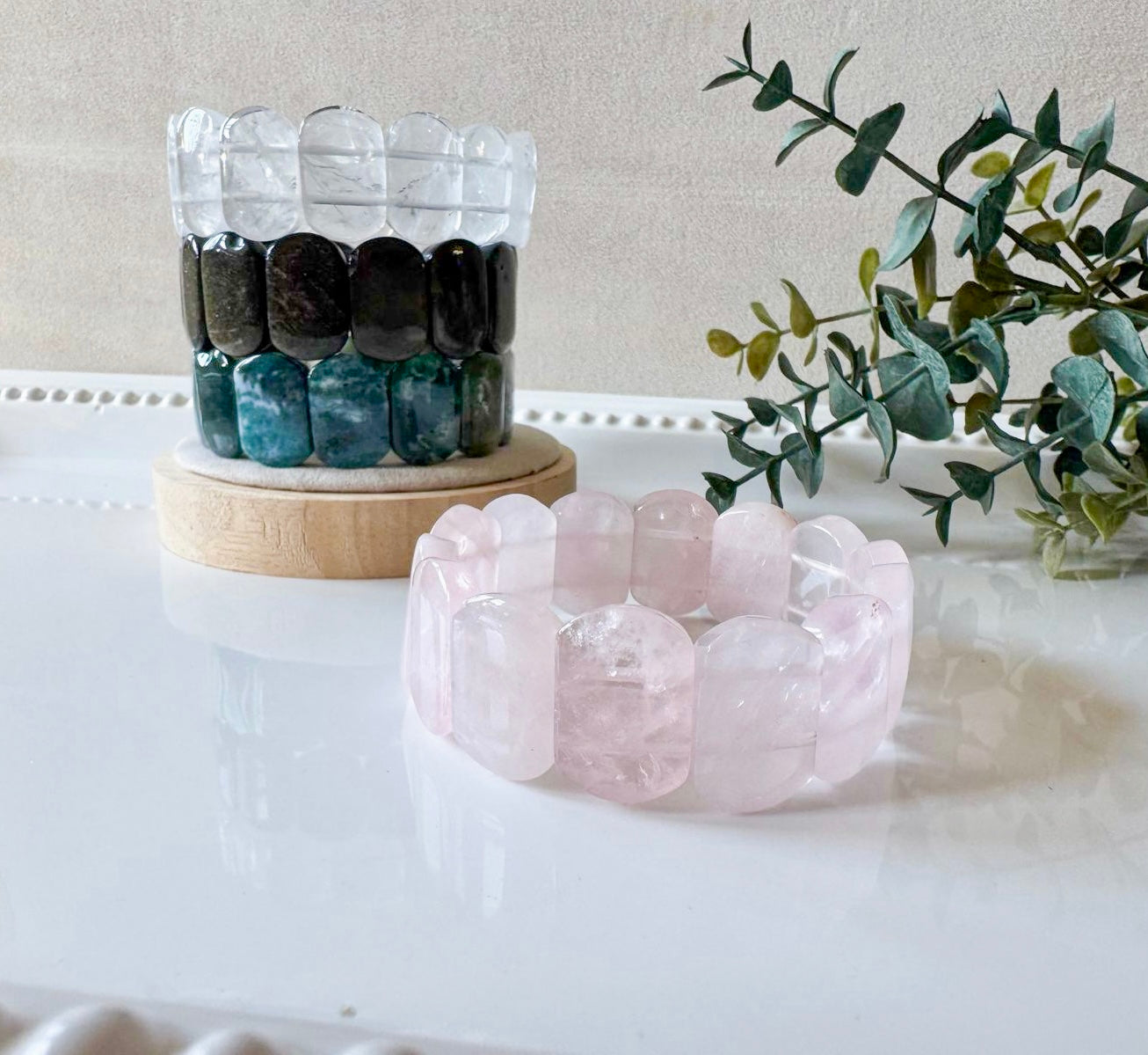 Oval Crystal Bangle Bracelet