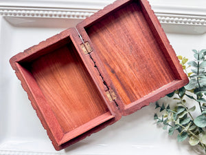 Peace Wood Box Carving