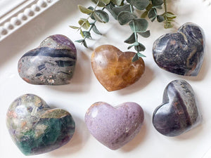 Petrified Fluorite Root Heart