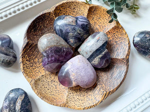 Petrified Fluorite Root Heart