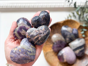 Petrified Fluorite Root Heart