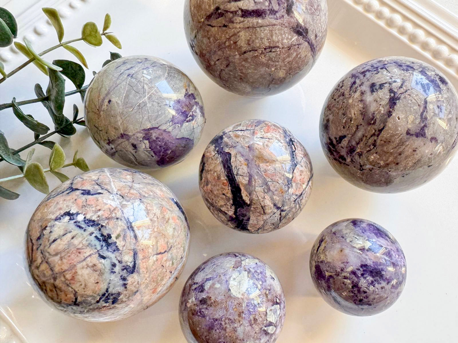 Petrified Root Brecciated Fluorite Sphere