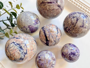 Petrified Root Brecciated Fluorite Sphere