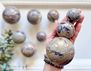 Petrified Root Brecciated Fluorite Sphere