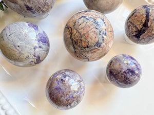 Petrified Root Brecciated Fluorite Sphere