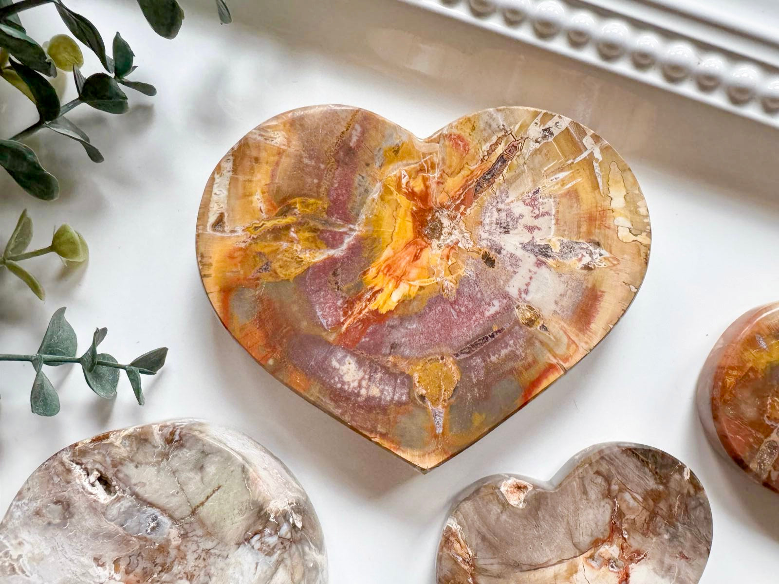 Petrified Wood Flat Heart