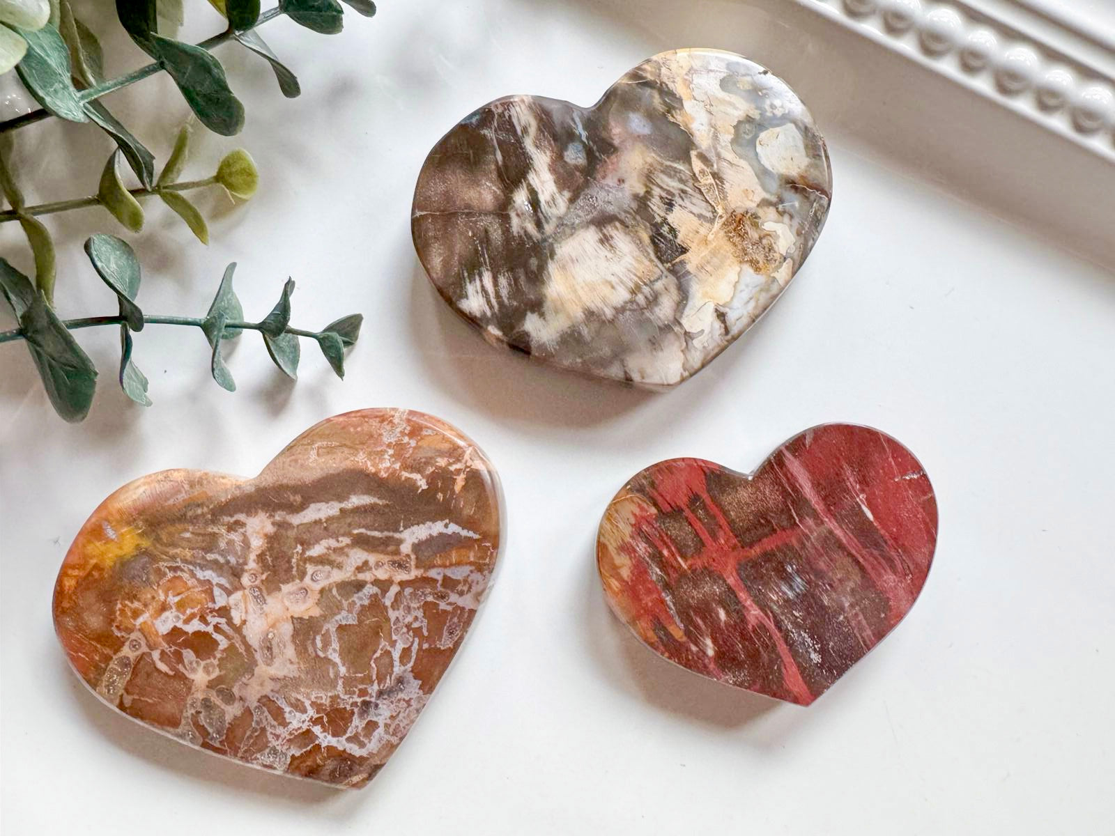 Petrified Wood Flat Heart