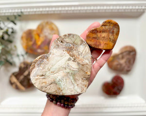 Petrified Wood Flat Heart