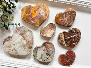 Petrified Wood Flat Heart