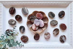 Petrified Wood Flat Palm Stone