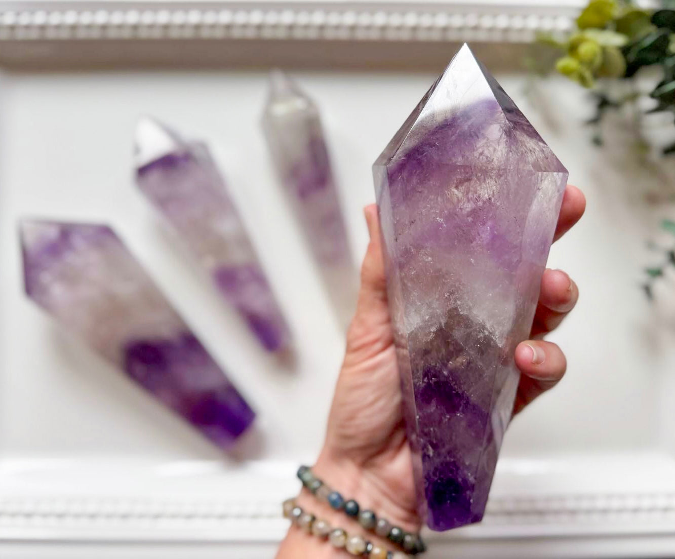 Phantom Amethyst Cut Base Wand || Brazil