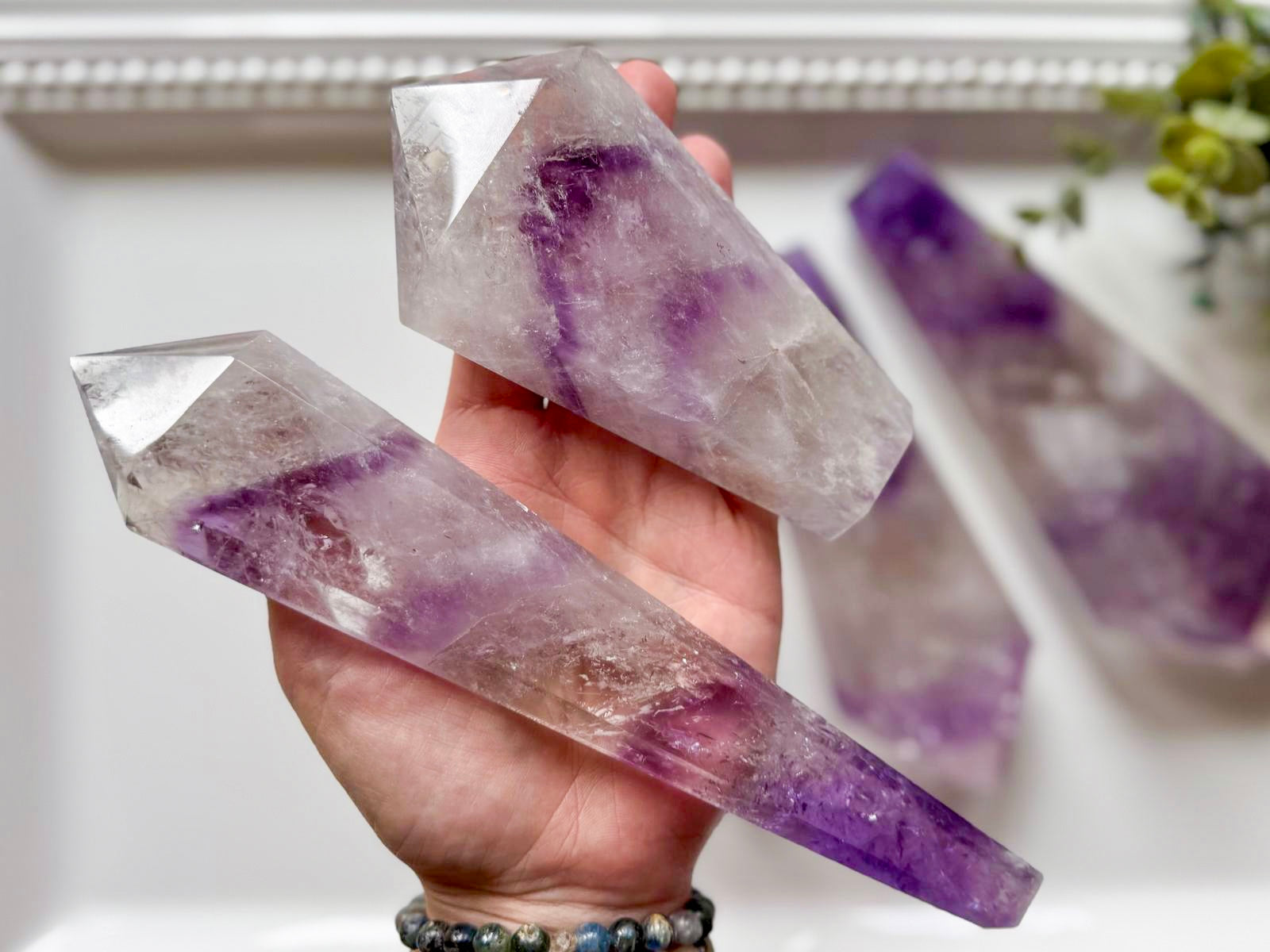 Phantom Amethyst Cut Base Wand || Brazil