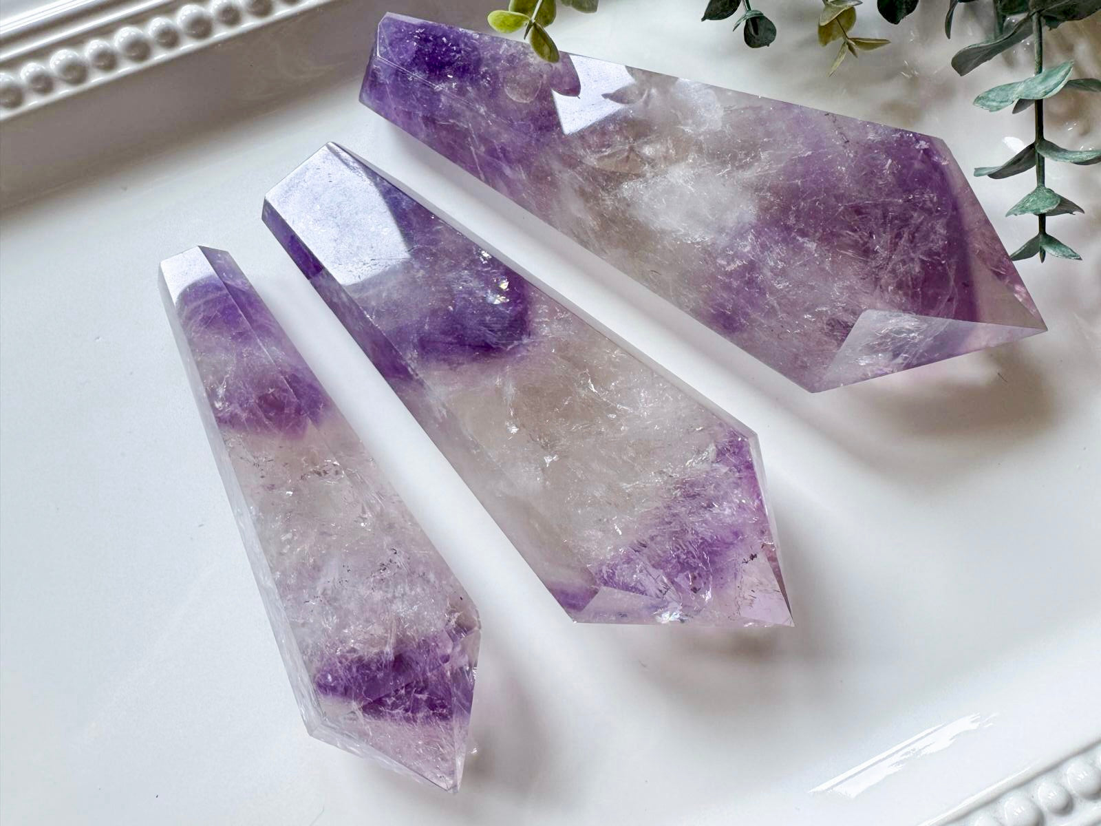 Phantom Amethyst Cut Base Wand || Brazil