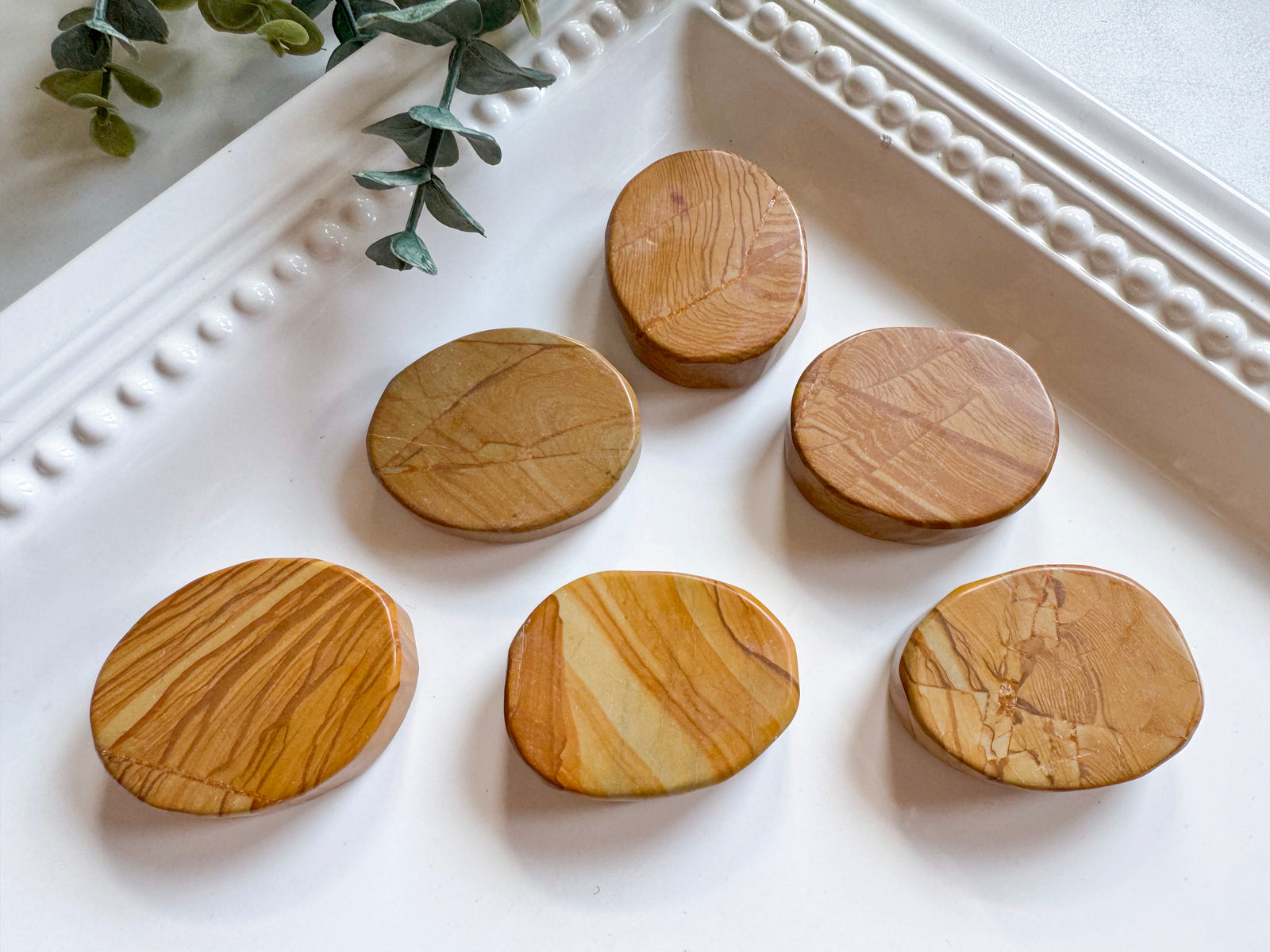 Picture Jasper Flat Palm Stone

