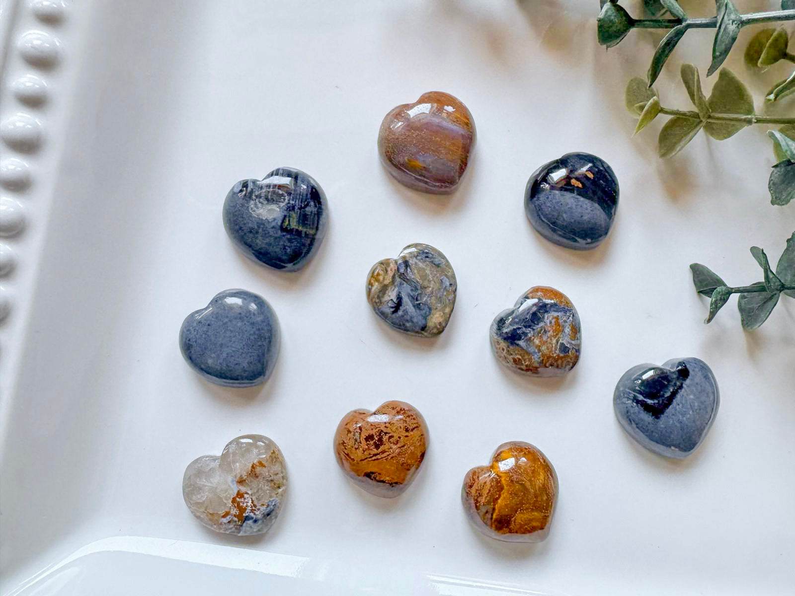 Pietersite Mini Flat Back Heart