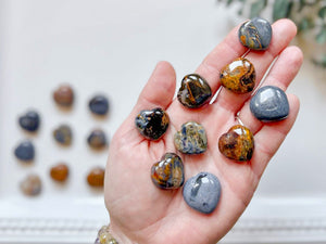 Pietersite Mini Flat Back Heart