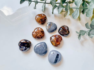 Pietersite Mini Flat Back Heart