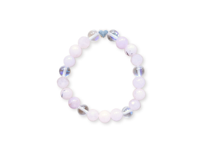 Pink Opal, Aura Quartz, Kunzite & Rose Quartz Beaded Bracelet || Reiki Infused