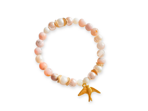 Autumn Equinox Carnelian, Garnet, Yellow Opal Beaded Bracelet || Reiki Infused