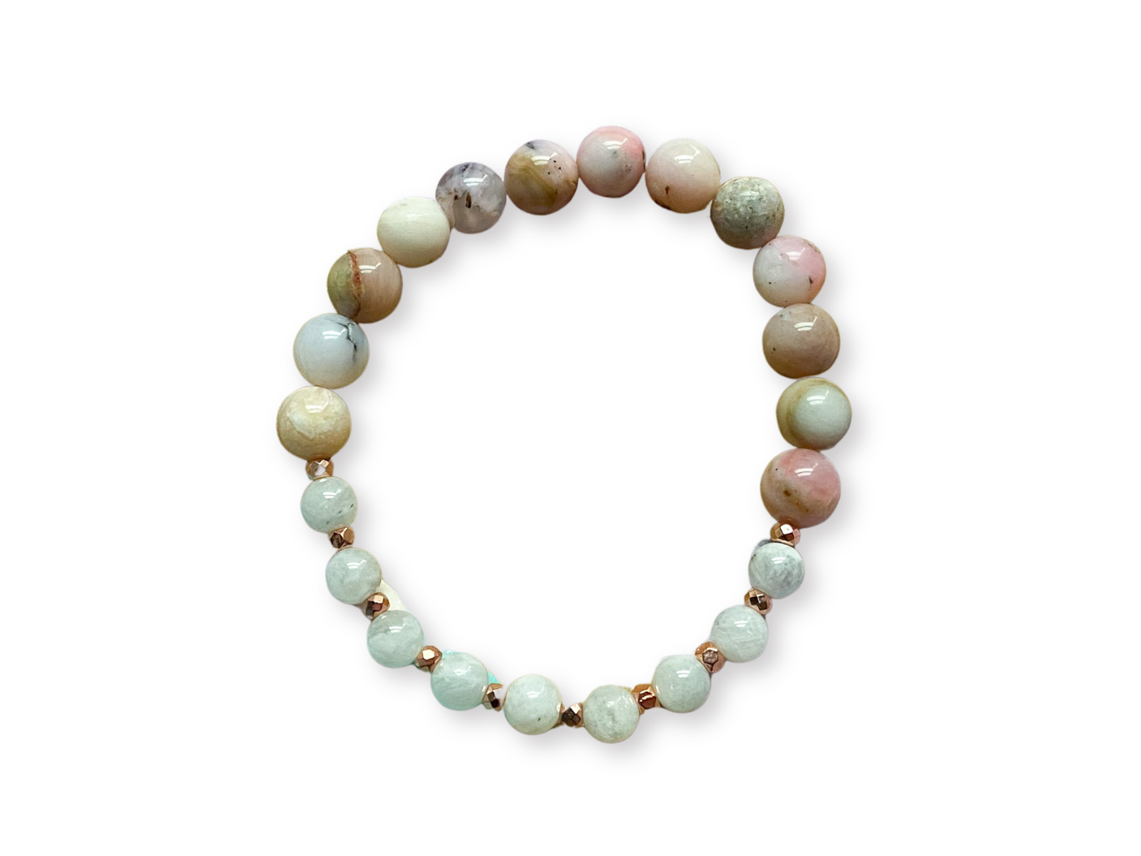 Pink Opal & Rainbow Moonstone || Reiki Infused
