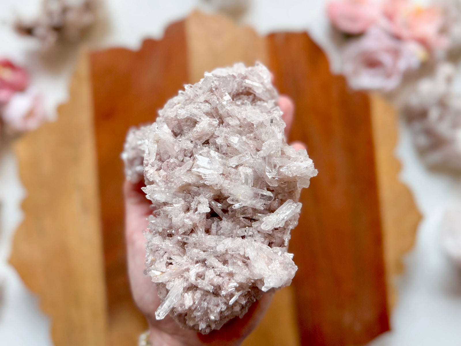 Pink Lemurian Colombian Quartz Cluster