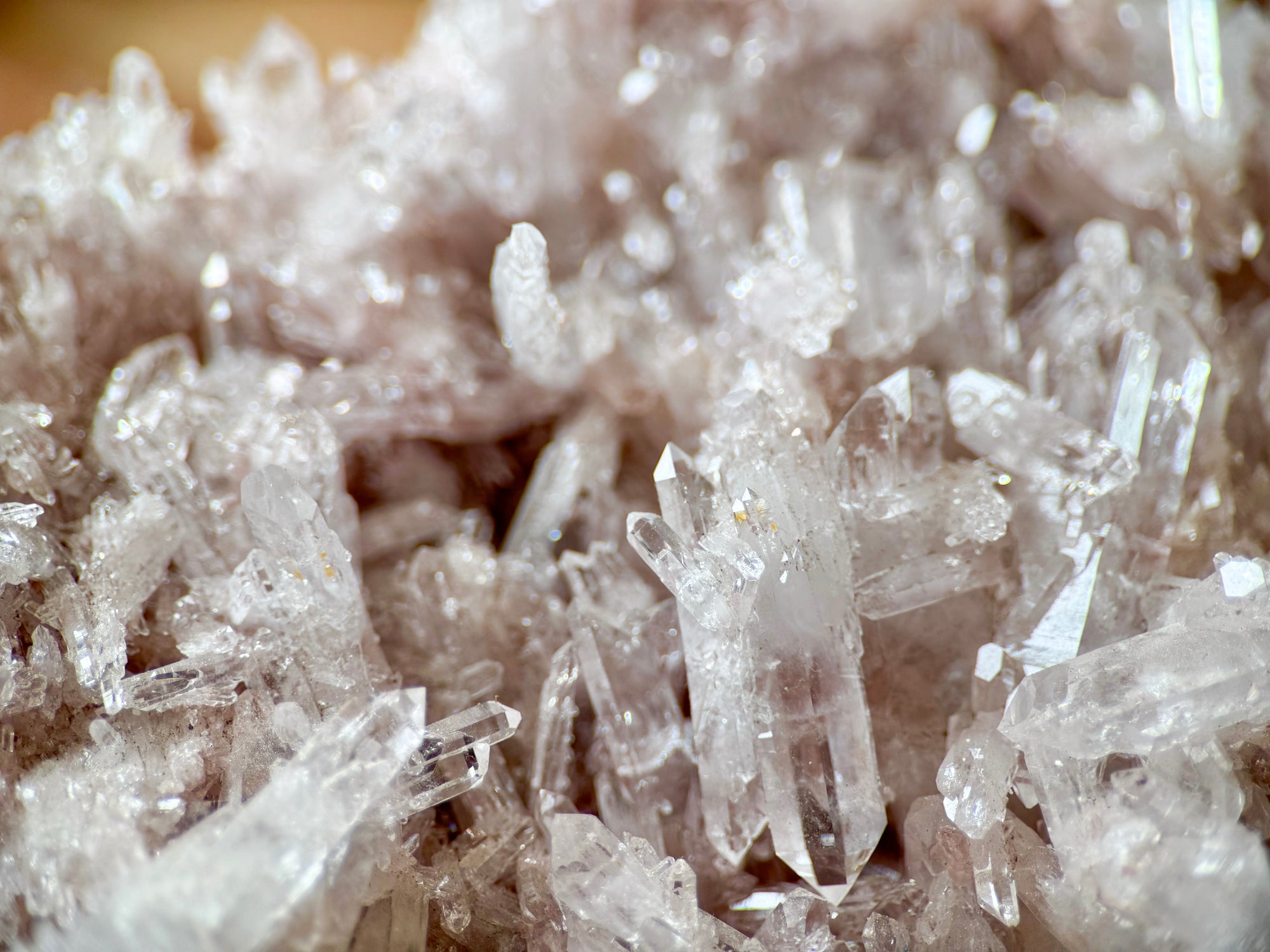 Pink Lemurian Colombian Quartz Cluster