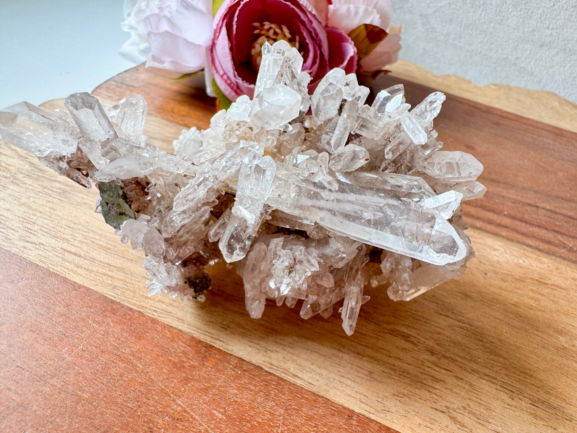 Pink Lemurian Colombian Quartz Cluster