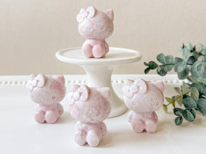 Pink Opal Kitty Friend Carving