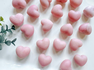 Pink Opal Puffy Mini Heart