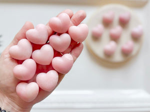Pink Opal Puffy Mini Heart