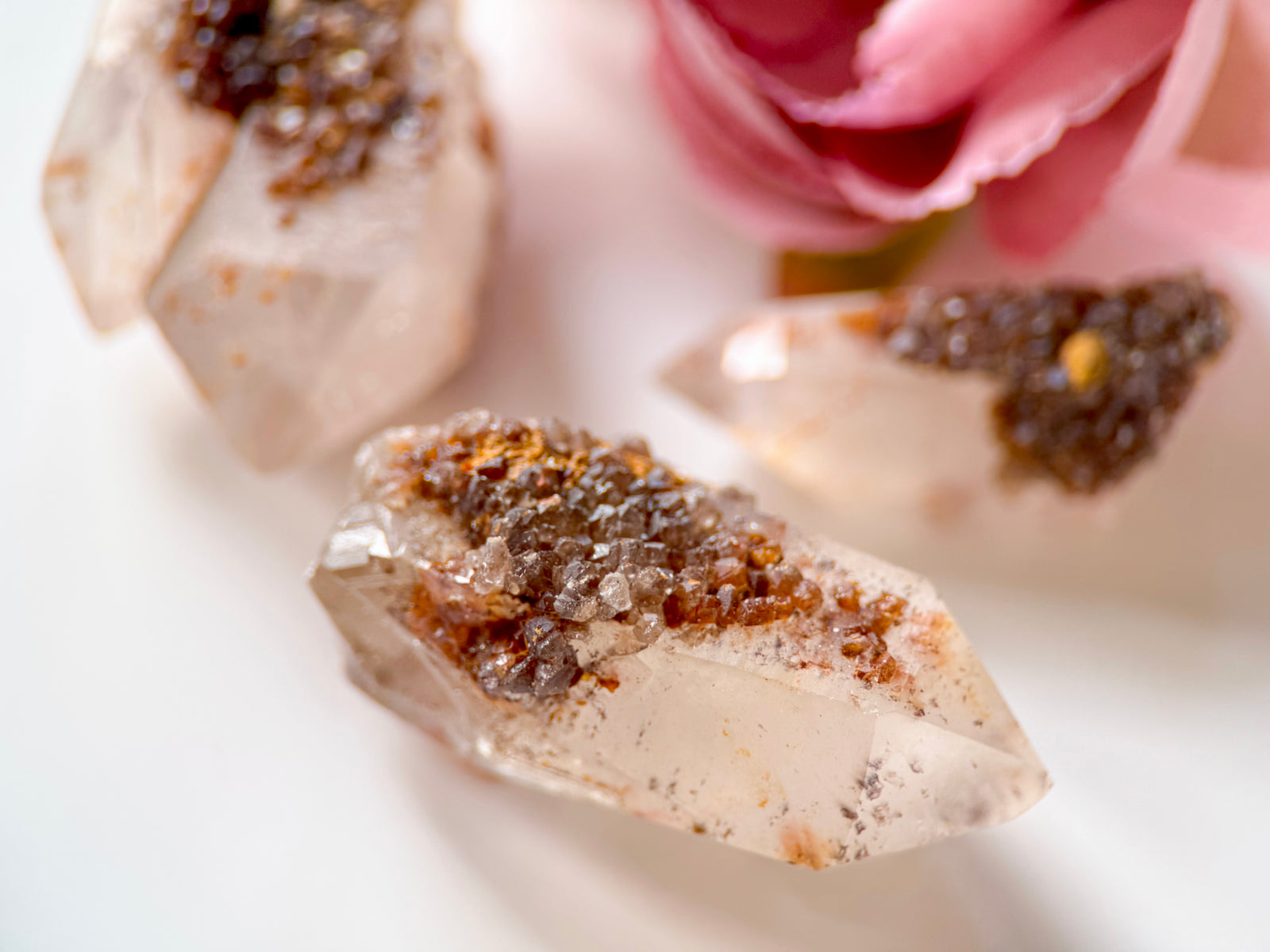 Pink Rose Lemurian Points || Brazil