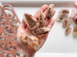 Pink Rose Lemurian Points || Brazil