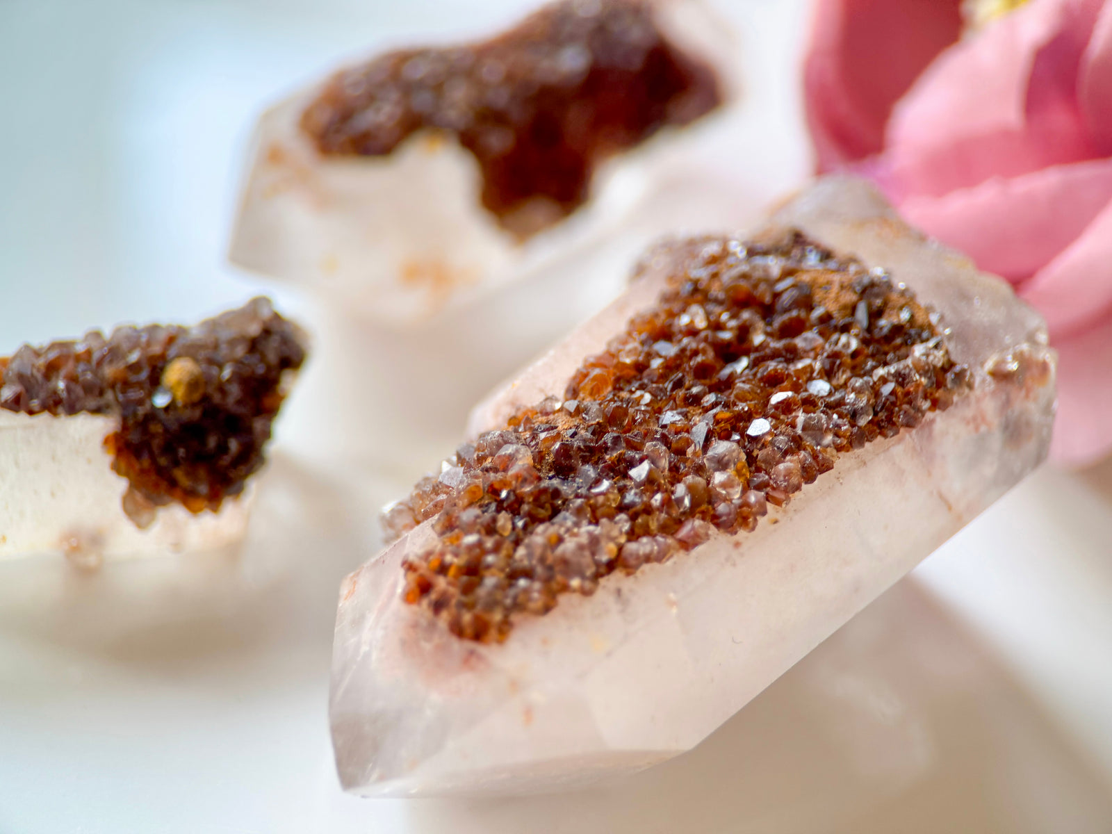 Pink Rose Lemurian Points || Brazil