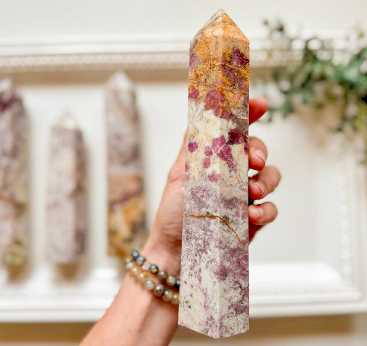 Pink Tourmaline Point || 6-Sided || Large
