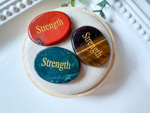 Pocket Intentions || Crystal Flat Palm Stone