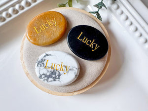 Pocket Intentions || Crystal Flat Palm Stone