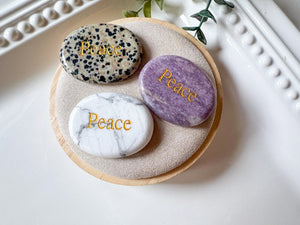 Pocket Intentions || Crystal Flat Palm Stone