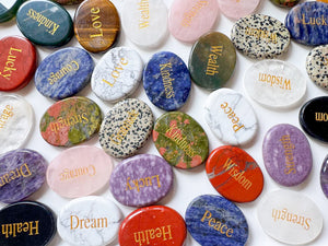 Pocket Intentions || Crystal Flat Palm Stone