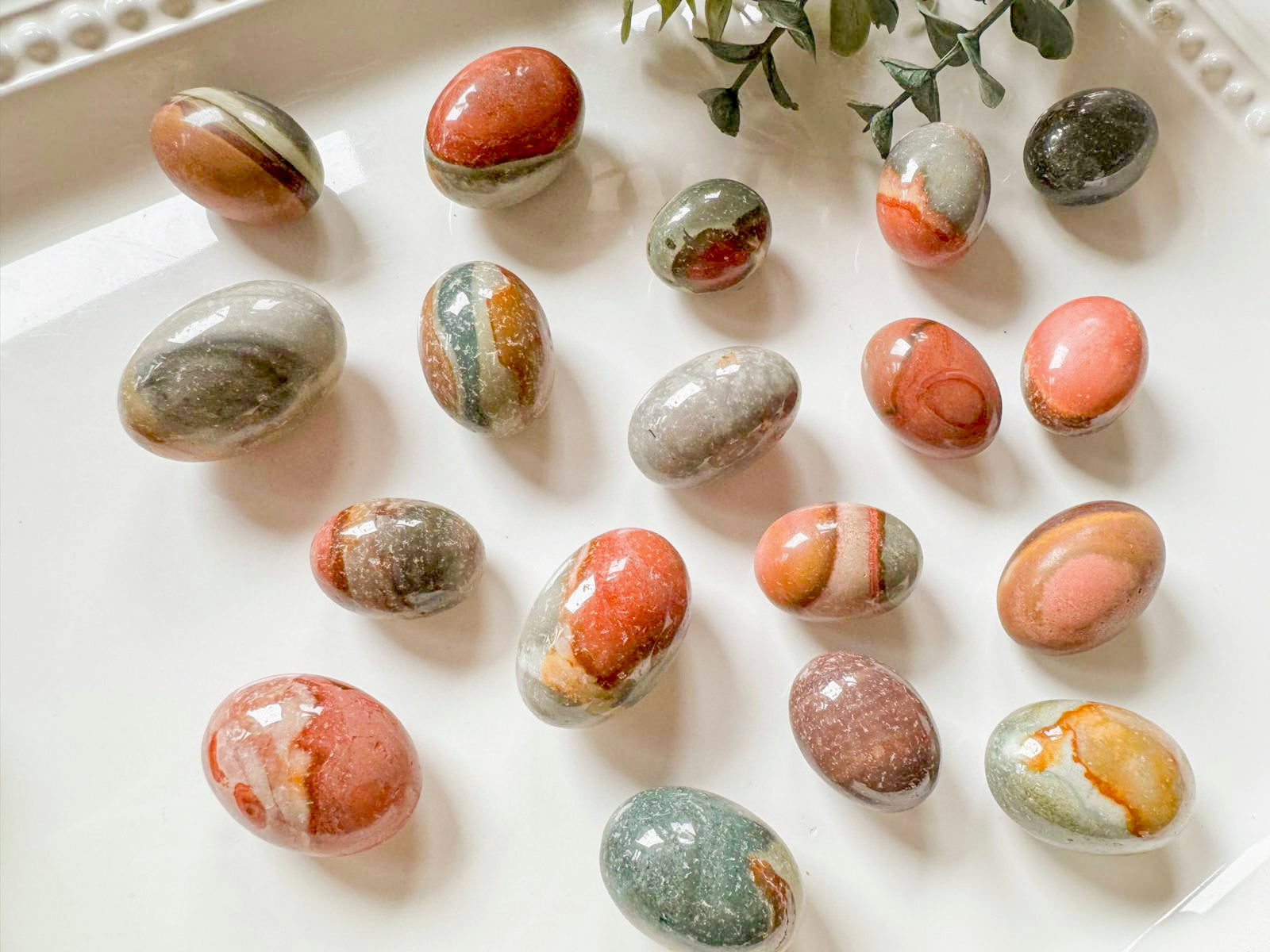 Polychrome Jasper Round Tumbled Stone