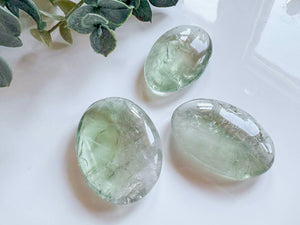 Prasiolite Palm Stone