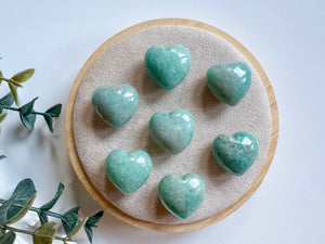 Puffy Amazonite Mini Hearts