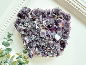 Purple Cubic Fluorite Showpiece Specimen || Anhui Province, China